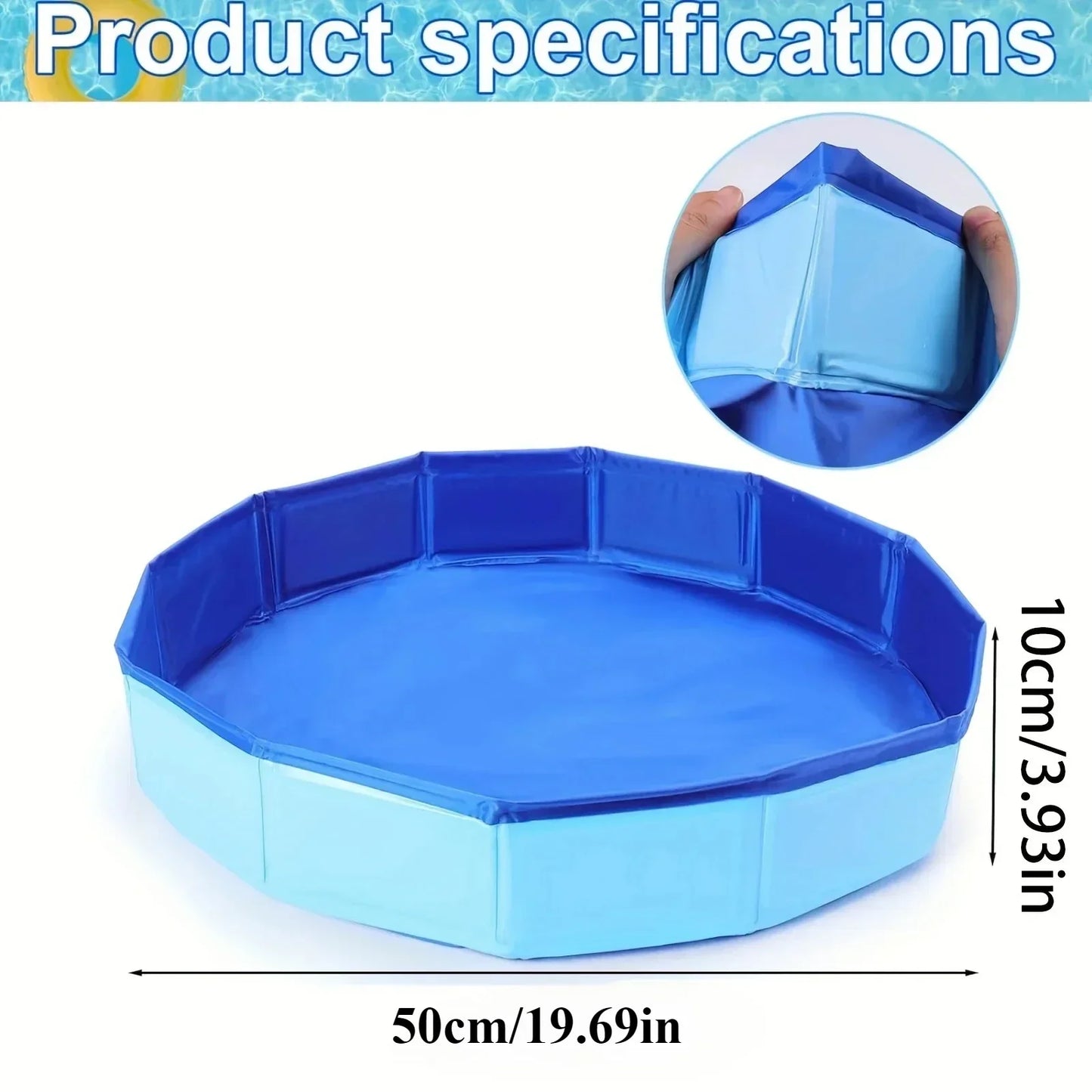 Portable Folding Foot Bath Bucket For Swimming Pool Entrance Cleaning