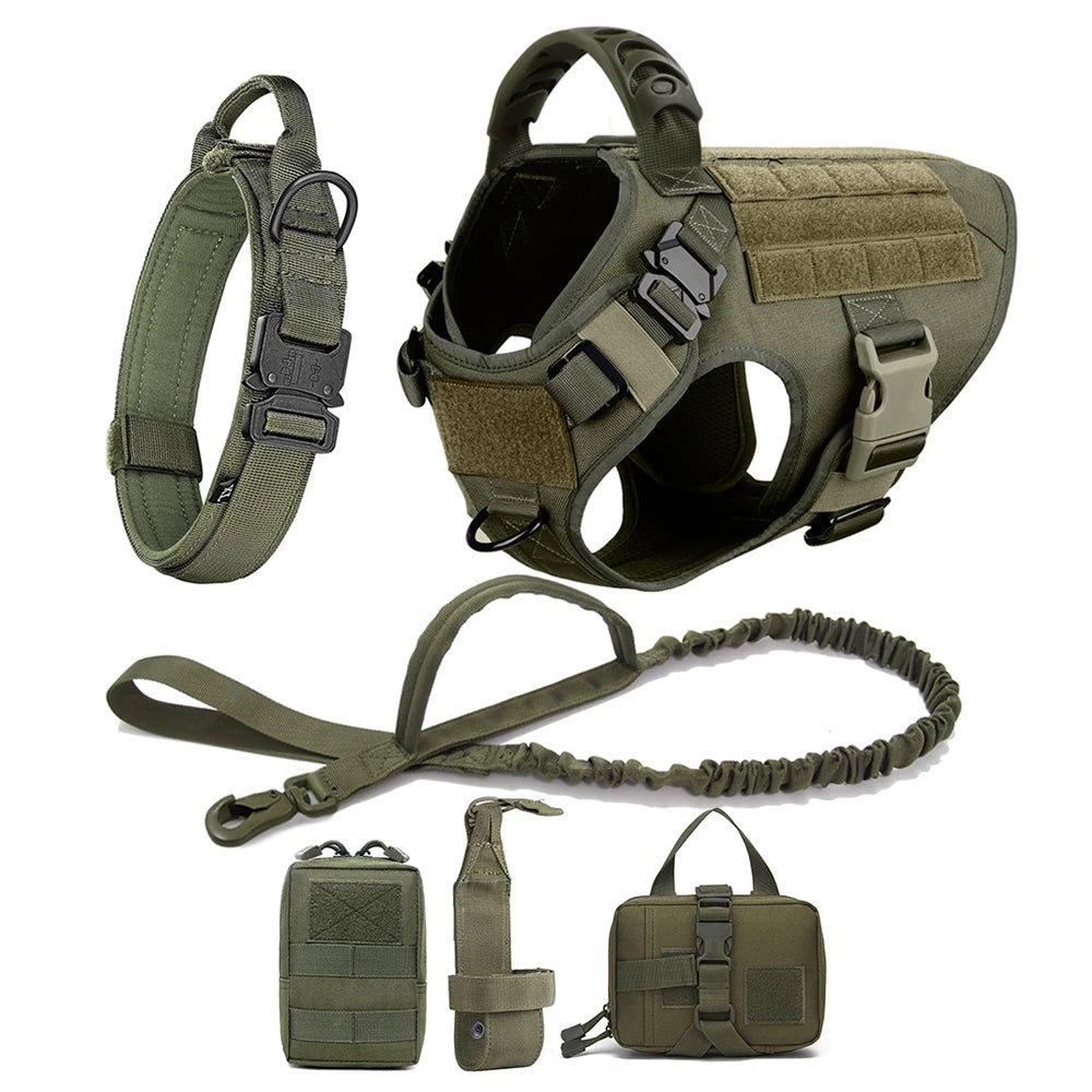 Royal Tactical Military Grade Dog Harness and Leash Set Heavy Duty