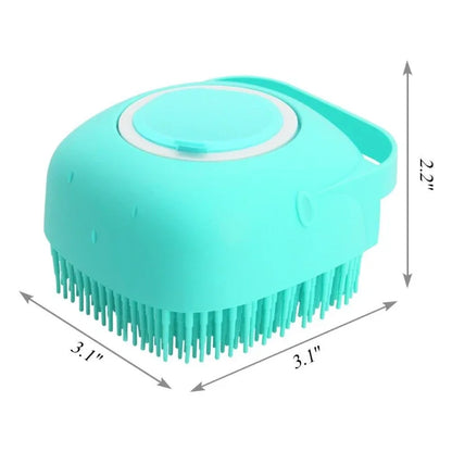 Soft Silicone Pet Shampoo Brush and Cat Massage Grooming Scrubber