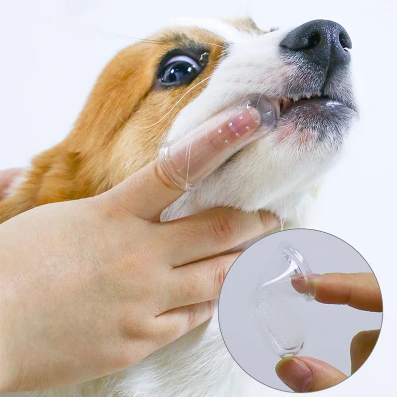 Super Soft Silicone Pet Finger Toothbrush For Dog And Cat Dental Care