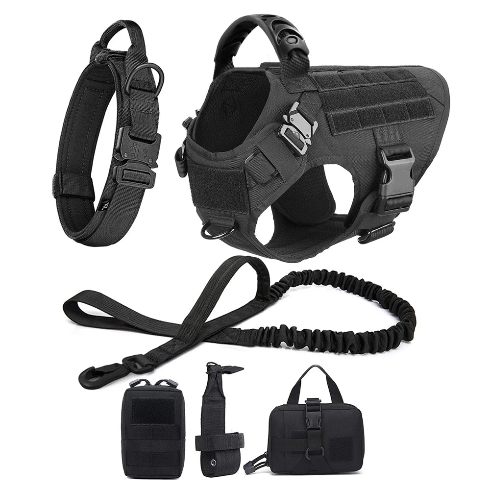 Royal Tactical Military Grade Dog Harness and Leash Set Heavy Duty