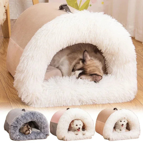 Ultra Soft Cozy Deep Sleep Winter Cat Bed Indoor Pet Cave