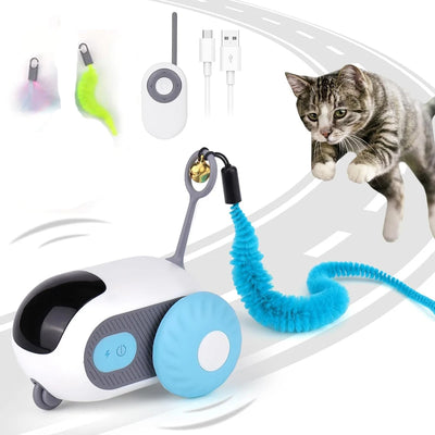 Smart Remote Controlled Automatic Moving Interactive Toy Car For Cats