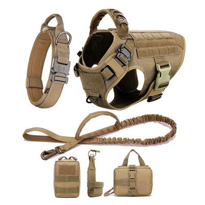 Royal Tactical Military Grade Dog Harness and Leash Set Heavy Duty